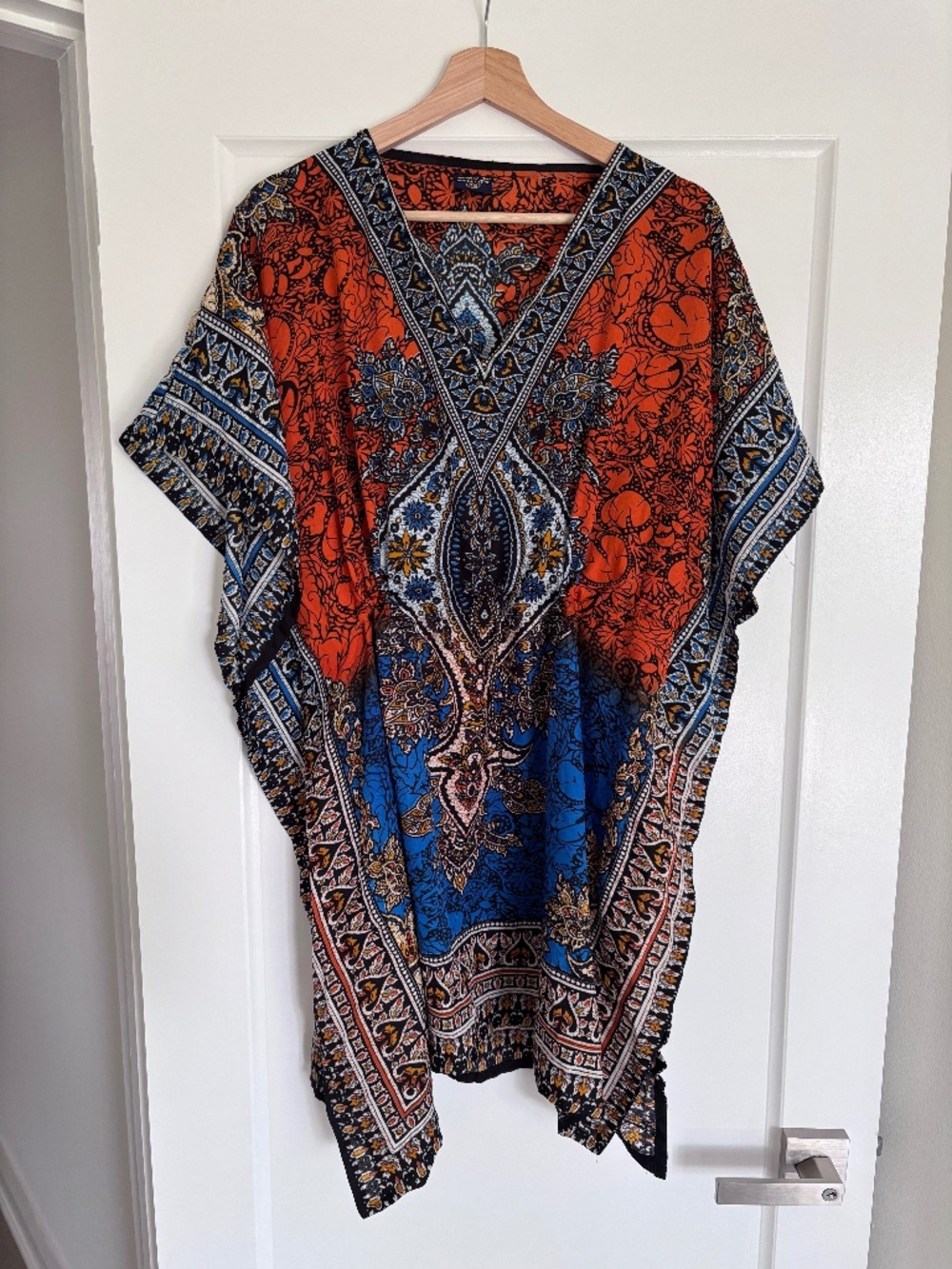 Mudit Made in India Pattern Kaftan Dress/Cover Up Womenβs size 36